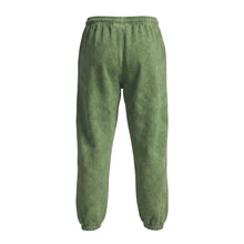 Green sweatpants on a light gray background